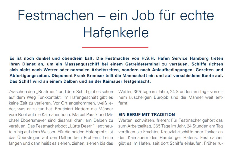 Mooring – a job for real port workers